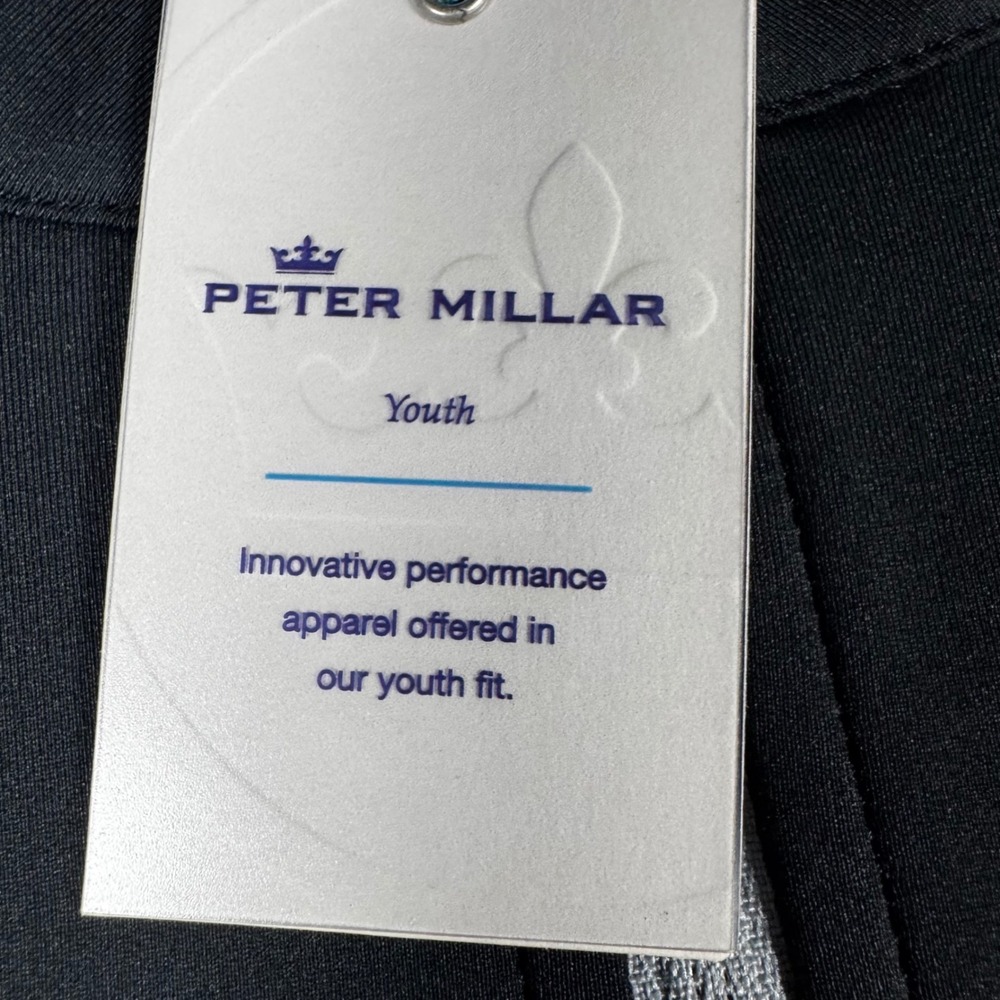 Lot of 2 Peter Millar Quarter Zip Pullovers Youth XL Black NWT Subway Patch - Picture 7 of 10
